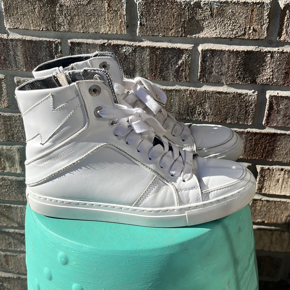 Zadig & Voltaire White Hightops 38